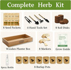 Indoor Herb Garden Start Kit - Unique Gifts for Women, Mothers Day Gifts, Easy House Plant- Birthday for Women,House Warming Gift New Home- Fresh Herb Garden DIY Crafts for Adults