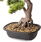 Artificial Bonsai Tree 20 Inch Tall - Realistic Faux Juniper and Pine Potted Plant, Indoor Greenery Decor for Home, Office Desk, Tabletop, and Room Decoration