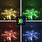 Outdoor Solar Floor Lamps RGB Color-Changing Hummingbird Projection Metal Plant-Stand Garden Light,42.48" Waterproof Decorative Solar Lamp for Patio,Deck,Yard,Porch,Path