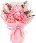 Preserved Flowers Bouquet, Flowers for Delivery,Handmade Pink Rose Bouquets Lasting 3-5 Years, Luxury Gift Box,Birthday Flowers Gifts for Women Mom Grandma Wife Friends