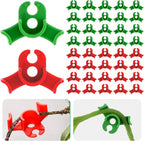 Ouligay 40pcs Plant Training Clips, Plastic Plant Clip, Lst Clips for Low Stress Training Plant Stem Support, 90 Degree Angle Plant Clips(Circle Style,Red and Green)