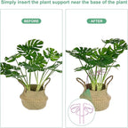 M METERXITY 1-Pack Monstera Plant Support, 11x5.9 Inch Reusable Sturdy Alloy Plant Support Stakes Unique Design for Potted Plants Flowers/Vegetables/Indoor Outdoor Climbing Plants [Pink]