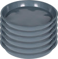 VUWEZ 6 Pack of 18 inch Plant Saucer (16 Inch Base), Plant Saucer 18 Inch Round, Plant Trays for Pots, Plant Drip Tray, Plant Pot Saucers, Pot Saucer 18", Plant Saucers for Indoors (18", Gray)