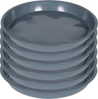 VUWEZ 6 Pack of 18 inch Plant Saucer (16 Inch Base), Plant Saucer 18 Inch Round, Plant Trays for Pots, Plant Drip Tray, Plant Pot Saucers, Pot Saucer 18", Plant Saucers for Indoors (18", Gray)
