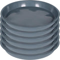 VUWEZ 6 Pack of 12 inch Plant Saucer, Plastic Plant Saucer 12" Round, Plant Saucers for Indoors, Plant Water Tray, Plant Trays for Pots, Planter Tray, Plant Saucers for Planter 11-13" (12", Gray)