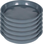 VUWEZ 6 Pack of 12 inch Plant Saucer, Plastic Plant Saucer 12" Round, Plant Saucers for Indoors, Plant Water Tray, Plant Trays for Pots, Planter Tray, Plant Saucers for Planter 11-13" (12", Gray)