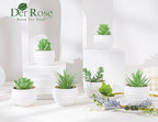 Der Rose 6 Pack Fake Plants Small Realistic Succulents Plants Artificial for Home Room Decor Indoor