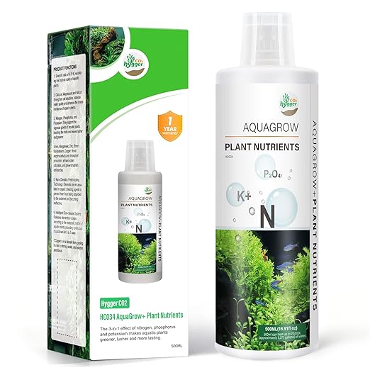 HC034 Aquarium Plant Liquid Fertilizer - Advanced Macro Nutrient Solution for Freshwater Planted Tanks, Promotes Root & Leaf Growth, 150ml/500ml/1000ml (150mL)