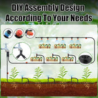 100FT Drip Irrigation System Kit, Automatic Watering System with 30 Adjustable Nozzles & 30M 1/4" Tubing – DIY Solution for Gardens, Greenhouses, Patios & Lawn – Effortless Plant Care + Water-Saving