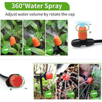 Locked - Connect Drip Irrigation Kit, 98ft Garden Drip Irrigation System, Automatic Micro Watering System with 4/7 inch Tubing Hose with Misting Nozzle Emitters for Garden, Bed Patio, Greenhouse