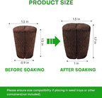 50 Pcs Grow Sponges,Replacement Seed Starter Plugs for Cuttings,Great for Soil, Tray or Planting Pods, Promotes Herbs, Vegetables and Flowers Growth