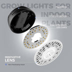 Barrina Orbgrow OG09 Puck LED Grow Light, 5000K 9W(135 Watt Equiv), Plant Lights for Indoor Plants Full Spectrum, Magnetic & Linkable, Small Grow lamp, Perfect for Plant Shelf, 1 Pack, Black