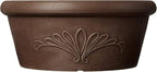 Arcadia Garden Products PSW TA20C Plastic/Stone/Wood Composite Bulb Pan – No Drainage Hole (Drillable), 8"x3", Chocolate