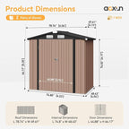 Aoxun Metal Outdoor Steel Shed for Garden