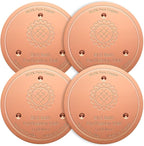 Mellbree 4-Pack Bird Bath Copper Disc, 0.6mm Reinforced 99.99% Pure Copper Cleaning Disk with Triple-Point Support for Physical Safe Clean Water All-Season (Sunflower)