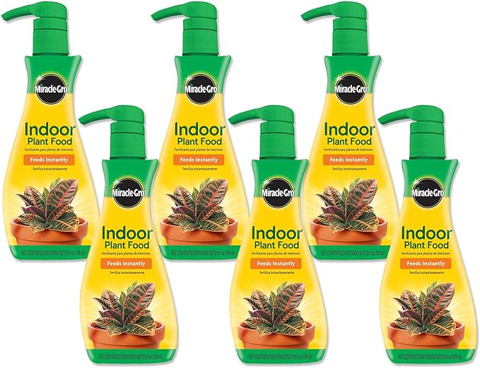 Miracle-Gro Indoor Plant Food, Plant Fertilizer, 8 oz. (6-Pack)