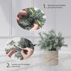 4 Pack Small Fake Plants in White Pulp Pot for Home Decor, Artificial Plants Indoor, Small Faux Plants Indoor for Bathroom Bedroom Kitchen Office Farmhouse Room Shelf Decor