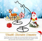 Baderke 2 Pack Ornament Display Stand, 10.43" Height Ornament Hanger, Air Plant Holder Terrariums Hanging Stand Crystal Ball Hanging Hook for Christmas Wedding Home Office Decoration(Black)