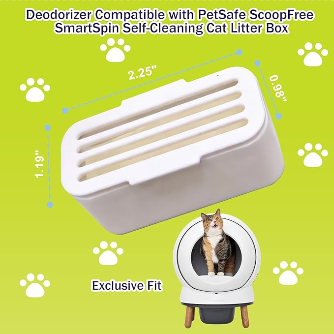 1Pcs Deodorant for PetSafe ScoopFree SmartSpin Self-Cleaning Cat Litter Box, Cat Friendly Natural Plant-Based Odor Suppression