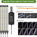 120-Cell Self-Watering Seed Starter Tray with Grow Light, Indoor Seed Starting Kit Trays with Heat Mat, Adjustable Brightness Plant Germination Trays Growing Kit with 4.13" Humidity Dome for Seed Grow