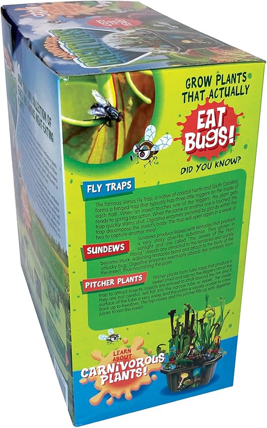 Toys by Nature Biosphere Carnivorous Creatures Terrarium Starter Kit with Complete Supplies to Grow Meat-Eating Plants! Ideal for Indoor Home Plant and Creative Displays
