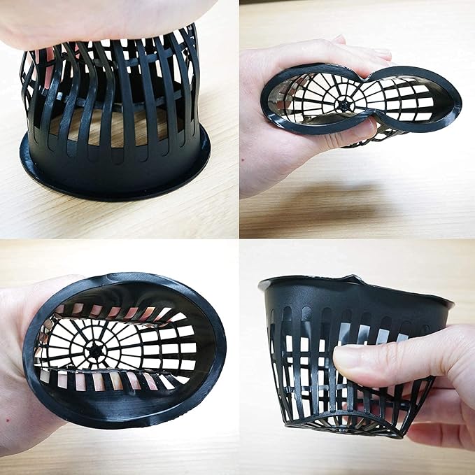3 Inch Net Pots for Hydroponics 30 Packs with Plant Labels 30Pcs Heavy Duty Wide Mouth Net Cups Slotted Mesh Pot hydroponics Supplies