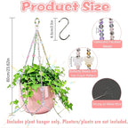 23" Macrame Plant Hanger | Butterfly Suncatcher Hanging Plant Holder with Hook,4–16 Inch Pots for Indoor Outdoor,Ideal Gift for Plant Lovers