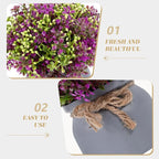 Faux Orchid Potted Plant Artificial Flower Bonsai Lotus Color Small Desktop Fake Plant Ornament Home Décor for Living Room Office