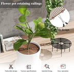 20.5 Inch Plant Pot Cover from Animals, Cuttable Plant Pot Grid with Stakes, Round Flower Pot Soil Cover Protector, Keep Cats Out of Potted Plants for Indoor Outdoor Protection