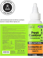 Nature's Dome Pest Killer Starter Kit, Makes 48 Oz (3 Concentrate Vials + 1 Reusable Sprayer) Plant-Based Ant, Roach, Spider & Fly Killer Spray | Indoor/Outdoor, Child & Pet Safe Essential Oil Formula
