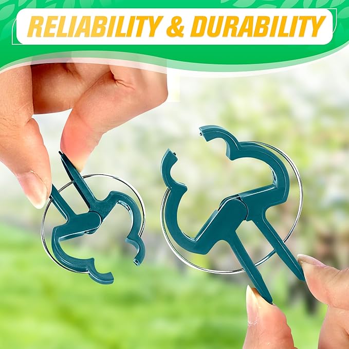 DIMROM Tomato Plant Support Clips – 60 Pcs Reusable Plastic Garden Clips in 2 Sizes for Upright Growth of Vegetables, Flowers & Vines