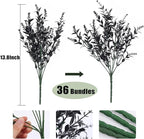 RECUTMS Black Artificial Flowers, Fake Outdoor UV Resistant Plants Faux Plastic Greenery Shrubs Indoor Outside Hanging Planter Home Kitchen Office Wedding, Garden Decor(Black)