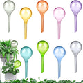 Droutti 9 Pcs Plant Watering Globes Colored Self Watering Globes Automatic Watering Bulbs Plastic Plant Water Globes Drip Irrigation Device for Indoor Outdoor Plants (13×5 cm)