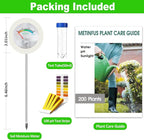 Soil Hygrometer Meter for Plants, Gardening Tool - Included 200+ Plants Care Guide, 100 pH Test Strips & Sample Tube, Soil Moisture Sensor for Indoor & Outdoor Use, No Battery Needed (White)