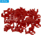 PATIKIL 90 Degree Plant Bender, 30 Pcs Plastic Plant Stem Training Clips for Low Stress Training, Red