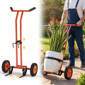Plant Caddy with Wheels, Heavy Duty Plant Dolly Cart with Non-Slip Silicone Grids Adjustable Grabbing Arm, Suction Cups, Indoor Outdoor Plant Mover for Heavy Pots, Supports Plants Up to 175 lbs Orange