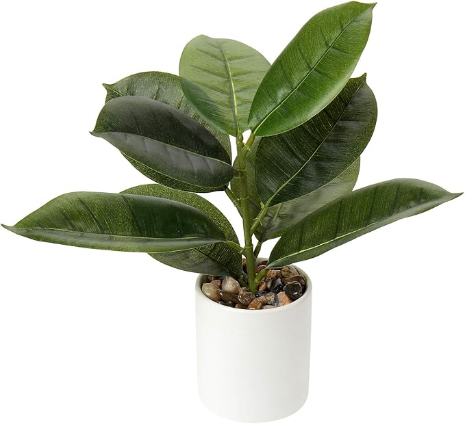 Briful Artificial Potted Plants 13" Green Faux Plants Indoor Small Fake Plant Decor for Home Table Office House Bathroom Shelf Living Room Desk Decoration