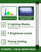 joyhalo 40 Cell Seed Starter Kit with Grow Light and Graphene Heating Mat, Reusable Seed Starter Tray with Higher 4.7”Humidity Domes, Garden Plant Germination Station