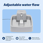 PetSafe Oasys 1 Gallon (128 Ounce) Pet Fountain - Cat or Small to Medium Breed Dog Water Fountain - Dishwasher Safe Filtered Water Dispenser with Flow Control - Filters Included - Easy to Clean