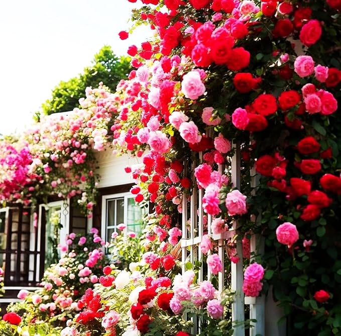 100+ Mix Climbing Rose Seeds for Planting Outdoors