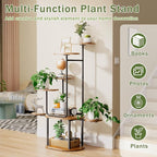 REFGY Plant Stand Indoor 8 Tier, Corner Plant Stand for Indoor Plants, 38.58" Tall Plant Stands, U-Shape Corner Shelf for Multiple Plants, Metal Plant Shelf for Living Room, Balcony, Patio, Garden