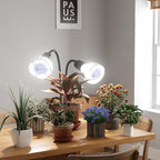 GooingTop Grow Light,24W (160Watts Equiv) 5000K White Full Spectrum LED Growing Lamp Clip on Desk for Indoor Plants,Bulbs Replaceable & Non-dimmable