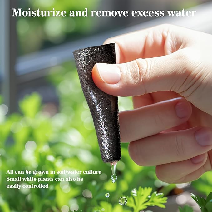 Doter 50 pcs Grow Sponges for Hydroponics Compatible with AeroGarden, Hydroponics Growing System Pods, General Hydroponics Rapid Rooter, Starter Plug for Seeds or Cuttings