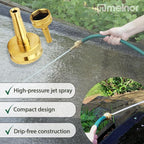 Melnor 65043-AMZ Solid Brass Nozzle Bundle - Heavy Duty, Adjustable Spray & High-Pressure Jet - Leak-Free Design - Compact