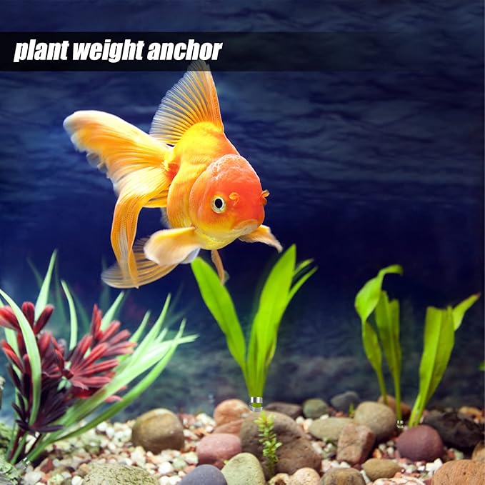 TOYMIS 25pcs Aquarium Plant Weights Anchors, Bendable U-Shape Metal Plant Anchors for Live/Plastic Plants, 140x14x0.25mm, Silver, Modern/Functional, Aquatic Plants, Plant Weights