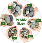 YISZM 20lbs Natural River Rocks, 1/4" Aquarium Gravel Small Rocks for Plants Pea Gravel for Fish Tank, Decorative Pebbles for Gardening, Flower Pots, Vase Fillers, Indoor Water Fountains, Landscaping