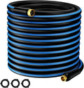 Heavy Duty Garden Hose 5/8" 75FT: Flexible Rubber Water Hose - Leakproof Hose Male to Female Fittings - Durable Hose for Yard, Lawn, Car Wash, Outdoor, Watering, Dark Blue