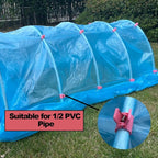 Greenhouse Clamps for 1/2 Inch PVC Pipe, Greenhouse Hoops,Support Frame, Grow Tunnel,Plant Support Garden Stakes. Pink Garden Clips For Fixing Plant Cover, Plastic Sheeting, Film Row Cover, Net.