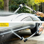 FANHAO 16-Inch Metal Watering Wand, Heavy Duty Garden Hose Wand with 9 Spray Patterns, 180° Rotating Long Hose Nozzle Sprayer Thumb Flow Control, Ideal to Water Hanging Baskets and Shrubs - Black