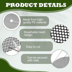 6 Pack Plant Pot Grids with 18 U-Shaped Nails, 11.8 Inch Cuttable Soil Cover Protector from Cats and Animals, Indoor Plant Pot Soil Guard for Outdoor Garden Balcony Adapts to Different Pot Sizes